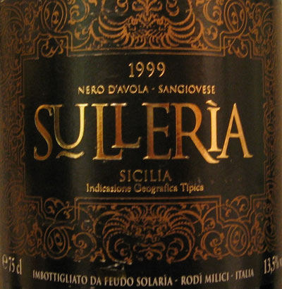 etichetta Sulleria Rosso 1999